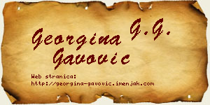 Georgina Gavović vizit kartica